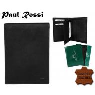 Meeste rahakott PR07-MTL BLACK, PAUL ROSSI, Nahast rahakotid